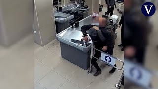 Un mosso fuera de servicio evita un atraco en un supermercado de Mataró [upl. by Strickland518]