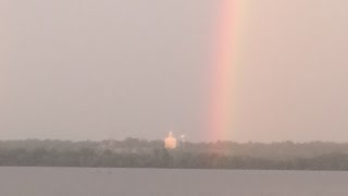 TimeLapse  Storm and Rainbow over Nauvoo Temple [upl. by Amikay41]