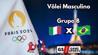 ITÁLIA X BRASIL  OLIMPÍADAS PARIS 2024  VÔLEI MASCULINO  NARRAÇÃO AO VIVO [upl. by Chalmers439]