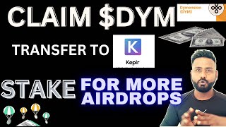 CLAIM DYM TOKEN TRANSFER TO KEPLR STAKE FOR MORE AIRDROPS [upl. by Eelak615]