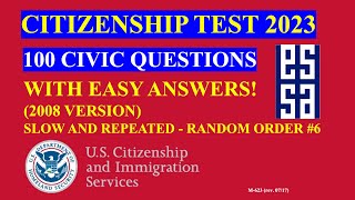 2023 EASY Answer USCIS Official 100 Civics Questions amp Answers for US Citizenship Interview 2023 [upl. by Price]