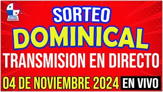 🔰🔰 EN VIVO LOTERIA SORTEO DOMINICAL 4 de NOVIEMBRE de 2024  Lotería Nacional de Panamá [upl. by Cresa]