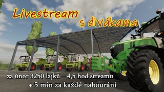 FS22  Livestream s divákama  lajky za únor  minuty za bourání [upl. by Ahsiruam]