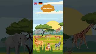 Englisch lernen für kinder Learn Englisch  Wild animals [upl. by Asabi540]