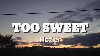 Hozier  Too Sweet Lirik dan Terjemahan [upl. by Tumer322]