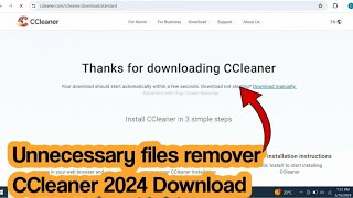 CCleaner Software Download latest 2024 version [upl. by Arinaid]