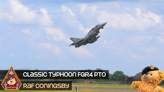 COOL FULL POWER TYPHOON T3 PERFORMANCE TAKE OFF REHEATS • QRA STATION RAF CONINGSBY [upl. by Haisa]