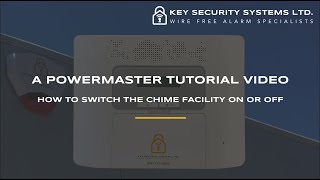 How To Switch The Chime Facility On Or Off  Visonic PowerMaster 30 – Key Security Systems Ltd [upl. by Oretna]