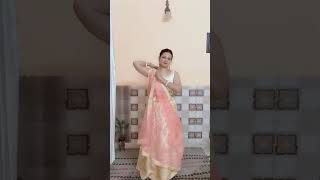 Easy dupatta draping style for lehenga part2dupattadraping lehenga youtubeshorts [upl. by Cheston266]