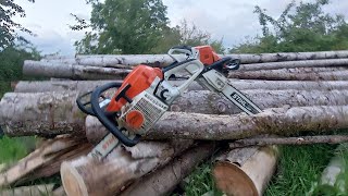 Stihl MS 500i vs 261CM Speed Comparison Test [upl. by Pearla407]