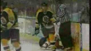 Patrice Bergerons hit on Joel Bouchard 31106 [upl. by Yt]