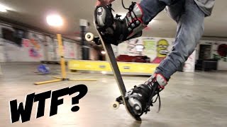 Snowboard Bindings on a Skateboard [upl. by Bettzel]