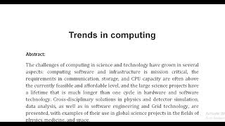 Trends in computing [upl. by Dunkin510]