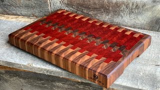 Walnut Padauk End Grain Cutting Board  Functional Kitchen Art 4K [upl. by Nodgnal678]