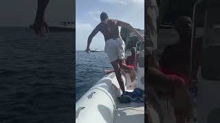 Man Slips and Falls Out of Boat [upl. by Eenyaj]