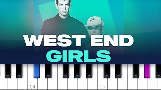 Pet Shop Boys  West End Girls piano tutorial [upl. by Gnilhsa]