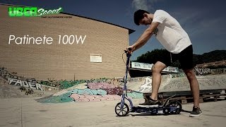 Patinete eléctrico UberScoot 100W en el skate park [upl. by Schnorr424]