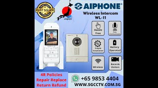 Wireless Video Intercom WL 11 AIPHONE Singapore Cordless Video Phone World Largest Intercom Japan [upl. by Fregger630]