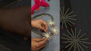 Hanging Craft with matchstickPaper flower wall decor ideas [upl. by Nnaeitak]