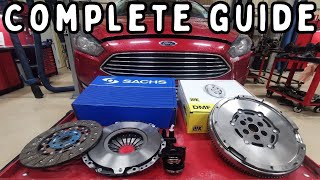 COMPLETE GUIDE Clutch flywheel and slave cylinder Mk3 ford focus [upl. by Ayocal]