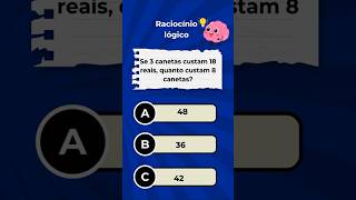 Desafie Seu Cérebro com Este Quiz de Raciocínio Lógico 🧠🔢 quiztime raciociniologico matemática [upl. by Addis93]