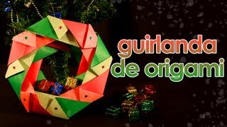 GUIRLANDA de NATAL de ORIGAMI passo a passo [upl. by Aguste460]