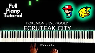 Ecruteak City Piano Tutorial Cianwood Cityエンジュシティ [upl. by Leen]