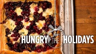 Cranberry Brie amp Onion Tart  Hungry for the Holidays [upl. by Eada]