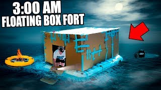 300 AM FLOATING BOX FORT CHALLENGE 😱 EXTREMELY SCARY [upl. by Faina]