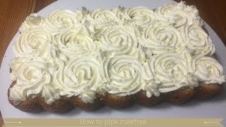 Cake icing techniques for beginners  How to pipe rosettes  Piping techniques [upl. by Salinas156]