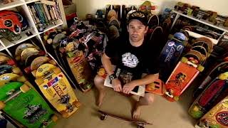 Tony hallam old school skateboard collection on abc collectors tv show [upl. by Inaja]