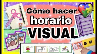 Cómo hacer un Horario Visual con PICTOGRAMAS para Niños [upl. by Bennink164]