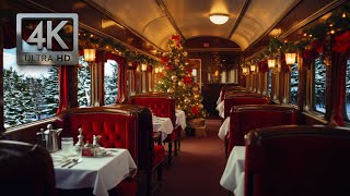 Christmas Jazz Aboard the Christmas Train Train Sounds and Christmas Music in a Winter Wonderland [upl. by Llerrac]