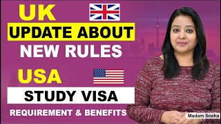 UK UPDATE ABOUT NEW RULES amp USA STUDY VISA REQUIREMENT amp BENEFITS  The Visa Offic  PTC Punjabi [upl. by Adnohser]