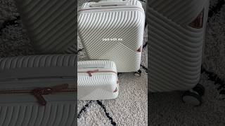 pack with me wittchen suitcase travel handbagage cabin luggage only beige aesthetic 🤍 packwithme [upl. by Aisor]