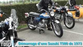 Démarrage dune Suzuki T500 de 1973 [upl. by Humfrey]