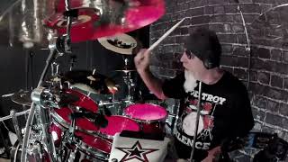 SKID ROW  Monkey Business  Drum Cover By JEFF EVANS [upl. by Engapmahc]