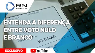 Record News Explica entenda a diferença entre voto nulo e branco [upl. by Erna]