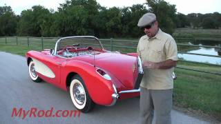 1956 Corvette video 1  MyRodcom [upl. by Nyer962]