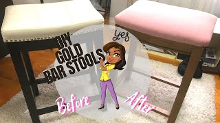 DIY GOLD BAR STOOLS NO SANDING required [upl. by Ul]