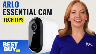 Monitor Your Home with Arlo Essential Outdoor 2K Cameras  Tech Tips from Best Buy [upl. by Erlin]