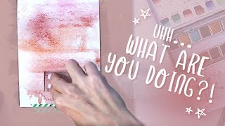 5 MINUTE ART Layered Abstract Watercolor Tutorial Easy Beginner Painting [upl. by Oitaroh897]