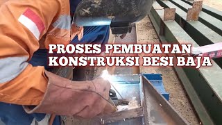 Pembuatan konstruksi besi baja canopy welder welding konstruksi besibaja machine automobile [upl. by Nehtanoj]