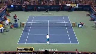 Montreal 2009 SF  Roddick vs Del Potro Third set [upl. by Wesla]