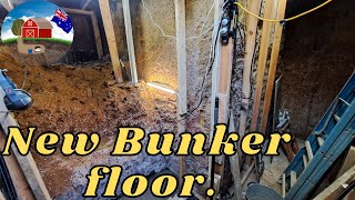 Bunker flooring Ep28 secrettunnel bunker diy shtfpreparation [upl. by Ecirtaemed]