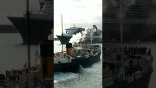 Steamship Shieldhall amp Queen Mary 2 steamship shieldhall steam ship oceanliner shorts [upl. by Drooff278]