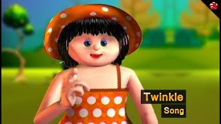 TWINKLE SONG ♥ Nursery song for children from Butterfly ★ Indian Folk songs and Kids stories [upl. by Ecirtac764]