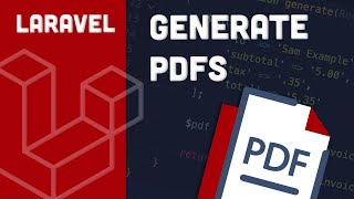 Generate PDFs in Laravel [upl. by Matuag]