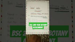 Bsc 2nd year botany assignment file shortvideo biology [upl. by Ainex]