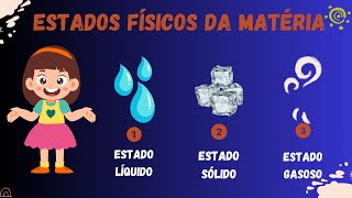 Os Estados Físicos da matéria sólido líquido e gasoso  Ciências para crianças [upl. by Ranie]